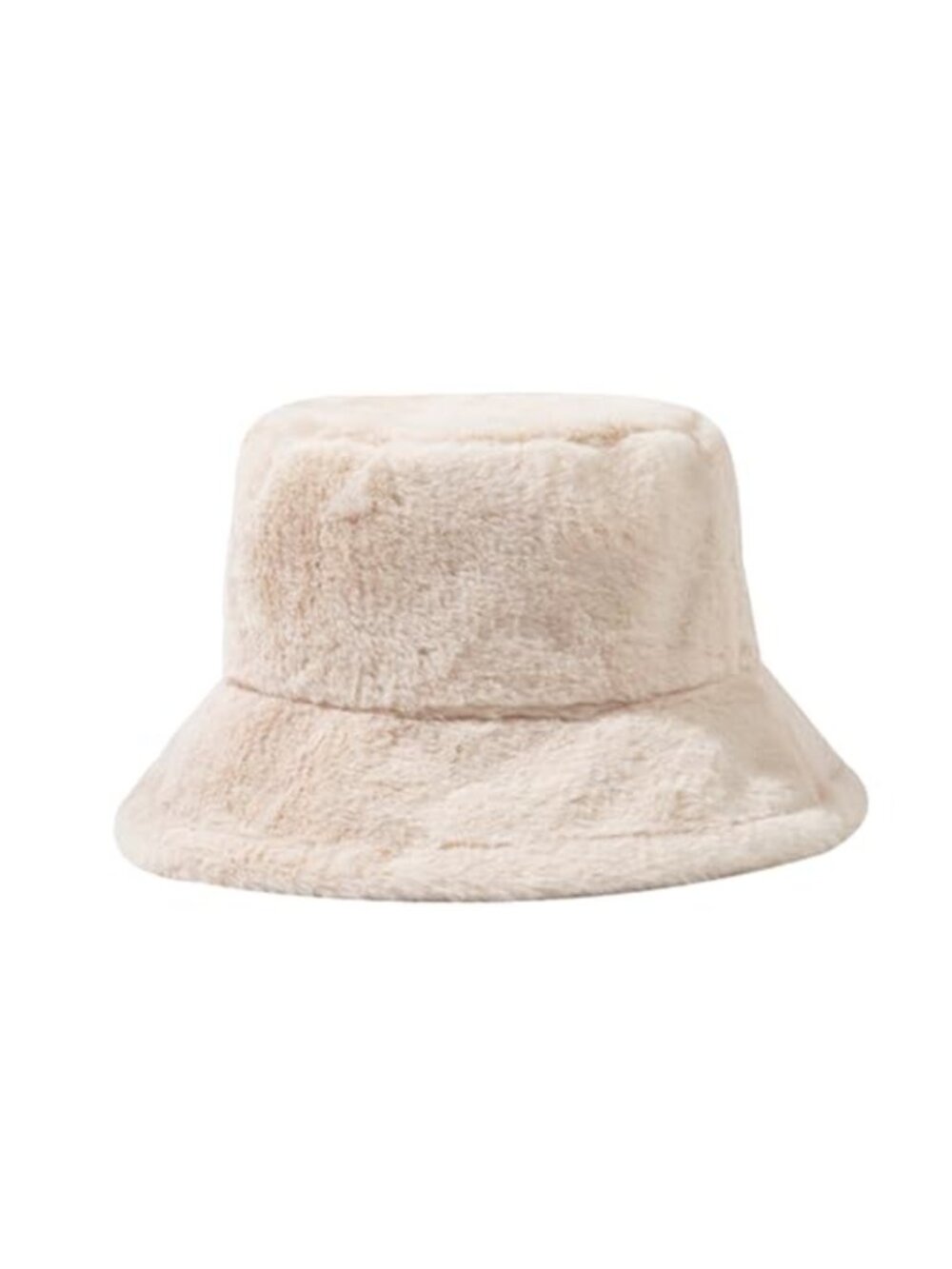 Faux Fur Bucket Hat Fluffy Fuzzy Warm Winter Cap Foldable
